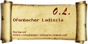 Ofenbecher Ladiszla névjegykártya